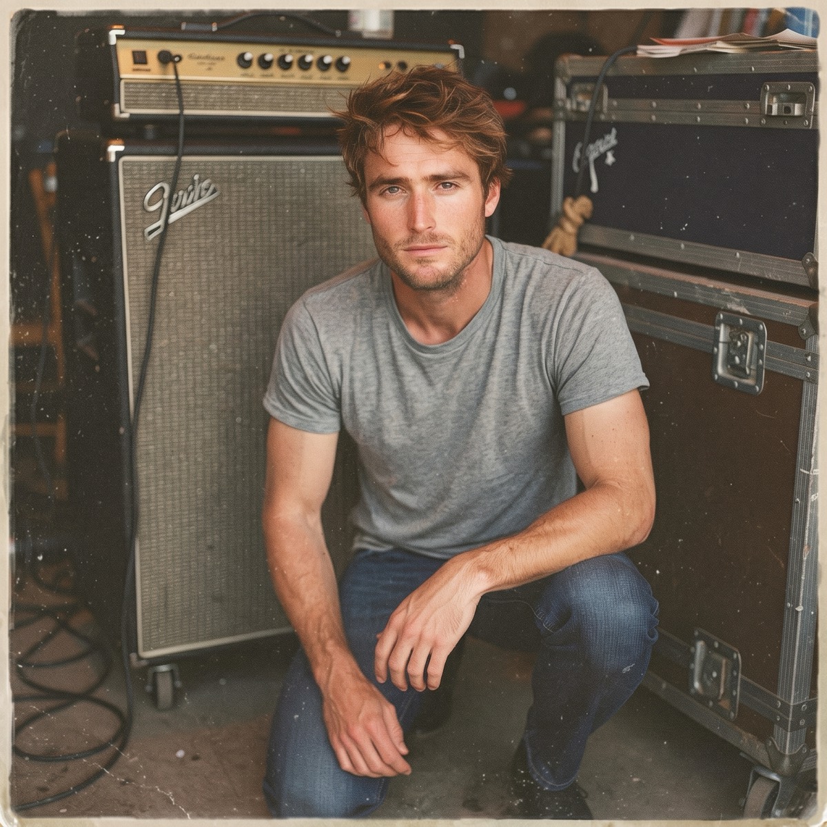 Tommy posing with gear